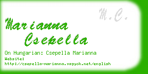 marianna csepella business card